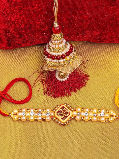 TIED RIBBONS 2 Handcrafted Premium Bhaiya Bhabhi Rakhi Gift Set with Card & Roli Chawal, Multi
TIED RIBBONS 2 Handcrafted Premium Bhaiya Bhabhi Rakhi Gift Set with Card & Roli Chawal, Multi