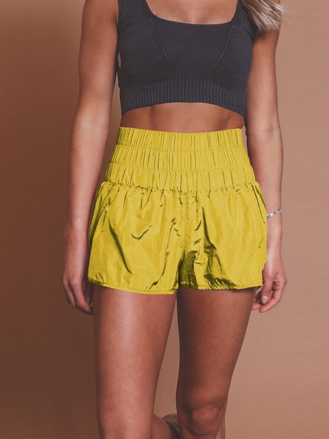 BoStreet Women Green Printed Slim Fit Shorts