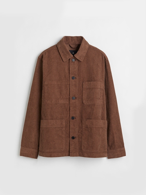 H&M Men Brown Corduroy Shacket
