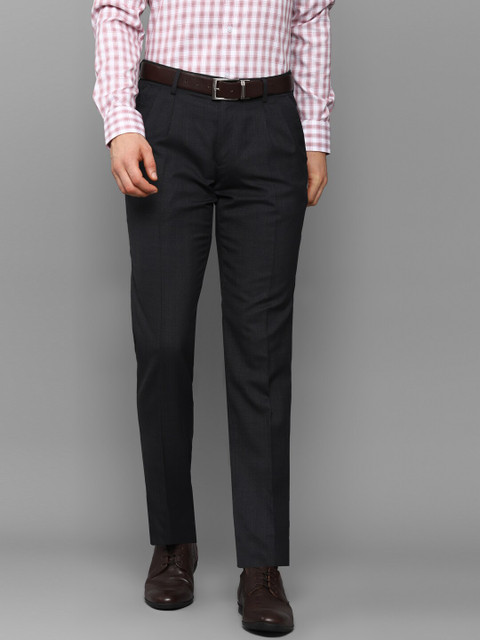 Louis Philippe Men Black Pleated Trousers 
Louis Philippe Men Black Pleated Trousers