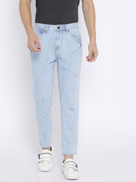 Kook N Keech Men Blue Carrot Fit Mid-Rise Clean Look Jeans
