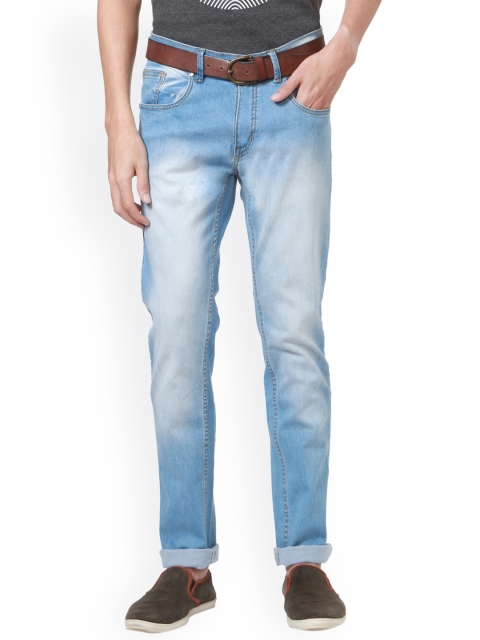 People Men Blue Slim Fit Mid-Rise Jeans