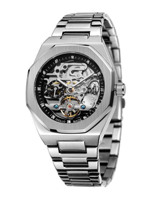 DIOLLO Unisex Printed Dial & Stainless Steel Bracelet Style Straps Analogue Automatic Motion Powered Watch, Silver
DIOLLO Unisex Printed Dial & Stainless Steel Bracelet Style Straps Analogue Automatic Motion Powered Watch, Silver