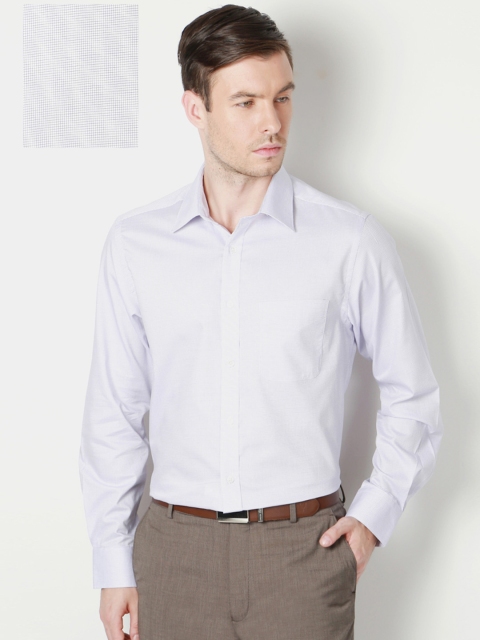 Peter England Men Blue Classic Regular Fit Solid Formal Shirt