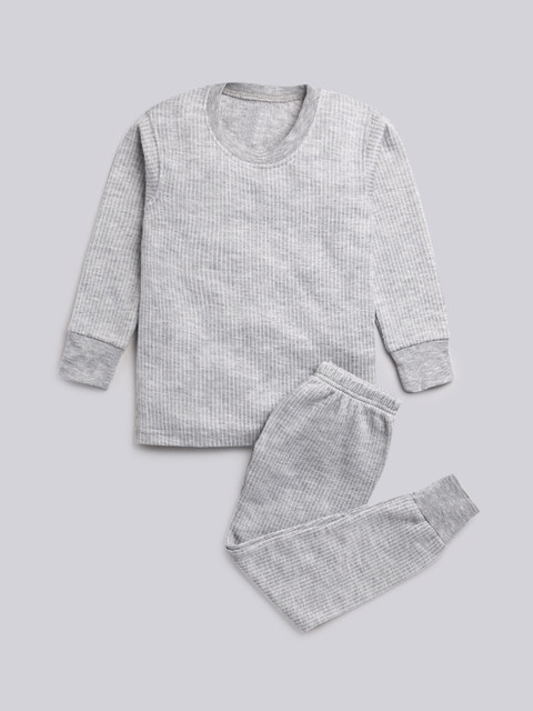 Hopscotch Boys Grey Solid Thermal Set 
Hopscotch Boys Grey Solid Thermal Set