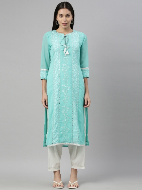 Neerus Women Sea Green Geometric Embroidered Keyhole Neck Thread Work Georgette Kurta
Neerus Women Sea Green Geometric Embroidered Keyhole Neck Thread Work Georgette Kurta