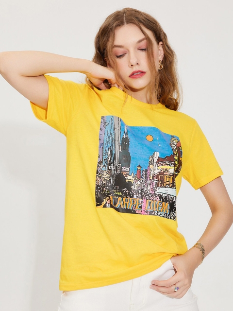 URBANIC Women Yellow T-shirt