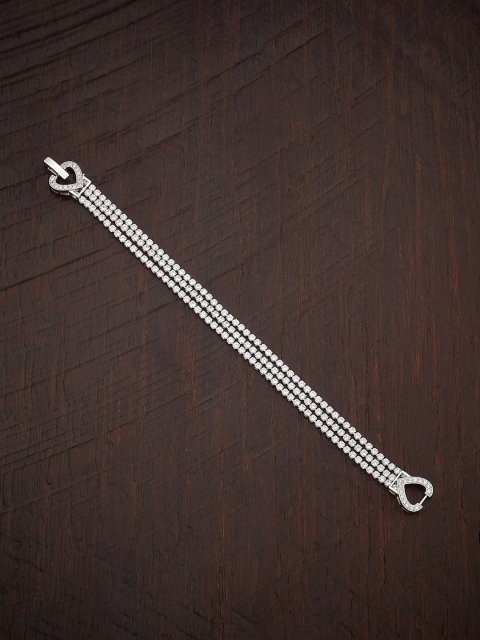 Kushal's Fashion Jewellery Women Silver-Toned Cubic Zirconia Rhodium-Plated Wraparound Bracelet
Kushal's Fashion Jewellery Women Silver-Toned Cubic Zirconia Rhodium-Plated Wraparound Bracelet