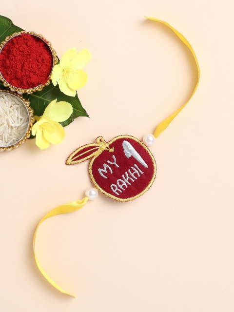 The Magic Wand Boys Yellow & Red Applique Rakhi