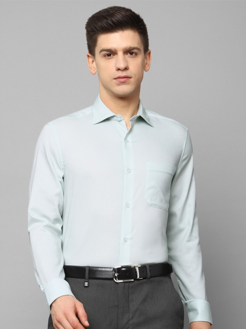 Louis Philippe Men Green Formal Shirt