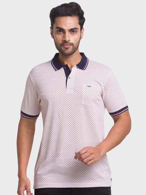 ColorPlus Men White Polo Collar T-shirt