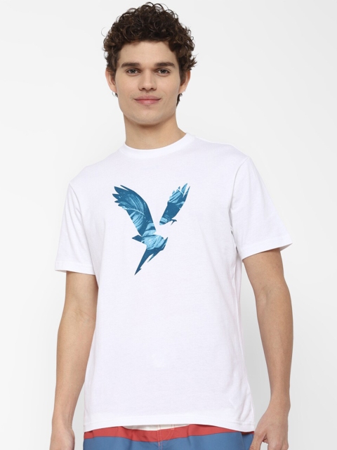 AMERICAN EAGLE OUTFITTERS Men White & Magnolia Pure Cotton Printed Eagle T-shirt
AMERICAN EAGLE OUTFITTERS Men White & Magnolia Pure Cotton Printed Eagle T-shirt