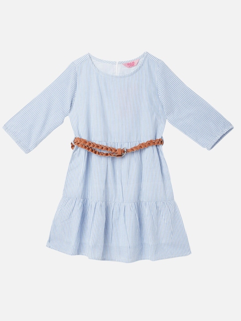 R&B Blue Striped Dress