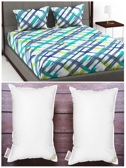 BIANCA Set Of 180Tc King-Size Double Bedsheet With 2 Pillow Cover & 2 Anti Stress Pillows, White
BIANCA Set Of 180Tc King-Size Double Bedsheet With 2 Pillow Cover & 2 Anti Stress Pillows, White