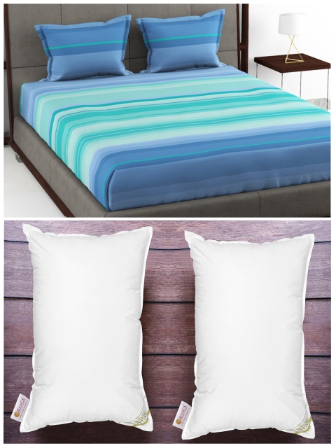 BIANCA Set Of 180Tc King-Size Double Bedsheet With 2 Pillow Cover & 2 Anti Stress Pillows, White
BIANCA Set Of 180Tc King-Size Double Bedsheet With 2 Pillow Cover & 2 Anti Stress Pillows, White