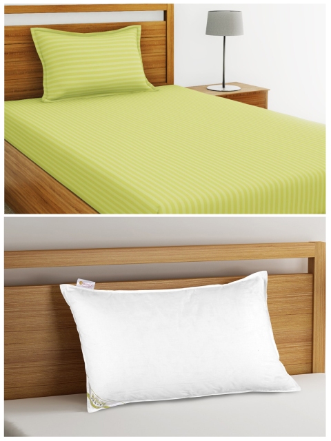 BIANCA White Anti Stress Orthopedic Fiber Pillow & 210 TC Cotton Single Bedsheet Set
BIANCA White Anti Stress Orthopedic Fiber Pillow & 210 TC Cotton Single Bedsheet Set