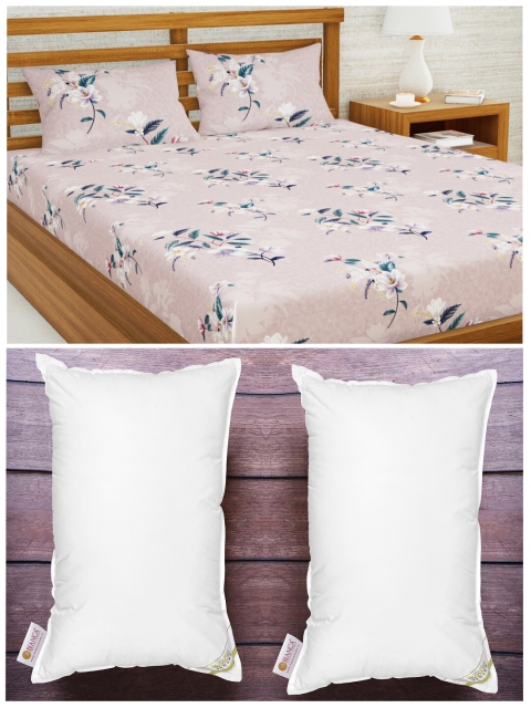 BIANCA Set of 152 TC Queen Bedsheet with 2 Pillow Covers & 2 Anti Stress Pillows, White
BIANCA Set of 152 TC Queen Bedsheet with 2 Pillow Covers & 2 Anti Stress Pillows, White