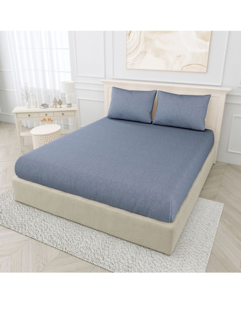 haus & kinder Unisex Blue 180 TC 100% Cotton Denim Fitted Bedsheets with 2 Pillow Covers
haus & kinder Unisex Blue 180 TC 100% Cotton Denim Fitted Bedsheets with 2 Pillow Covers