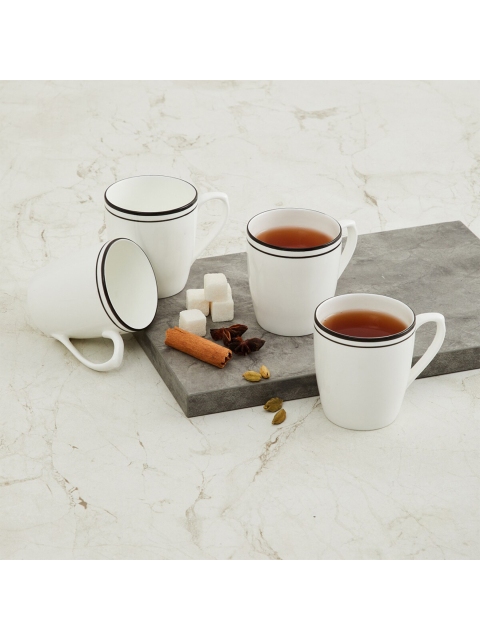 Home Centre Set of 4 White & Black Printed Bone China Glossy Mugs Set of Cups and Mugs 180 ml
Home Centre Set of 4 White & Black Printed Bone China Glossy Mugs Set of Cups and Mugs 180 ml