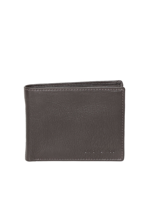 Lino Perros Men Brown Solid Twofold Leather Wallet