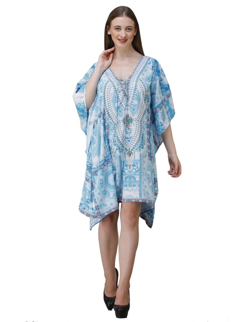 Rajoria Instyle Multicoloured & illusion blue Ethnic Motifs Georgette Ethnic Kaftan Dress, Multi
Rajoria Instyle Multicoloured & illusion blue Ethnic Motifs Georgette Ethnic Kaftan Dress, Multi