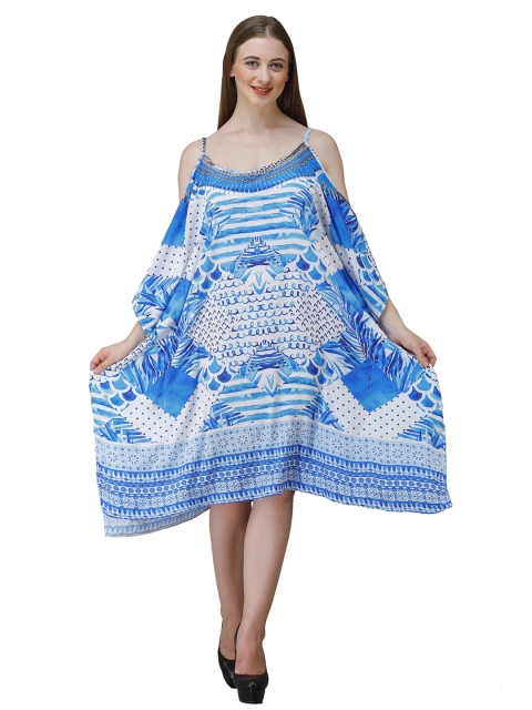 Rajoria Instyle Multicoloured & gray lilac Ethnic Motifs Georgette Ethnic Kaftan Dress, Blue
Rajoria Instyle Multicoloured & gray lilac Ethnic Motifs Georgette Ethnic Kaftan Dress, Blue