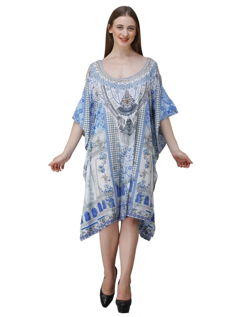 Rajoria Instyle Multicoloured & glacier gray Ethnic Motifs Georgette Ethnic Kaftan Dress, Multi
Rajoria Instyle Multicoloured & glacier gray Ethnic Motifs Georgette Ethnic Kaftan Dress, Multi