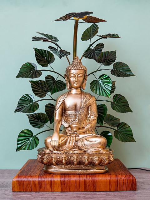 StatueStudio Gold-Toned Buddha Showpiece