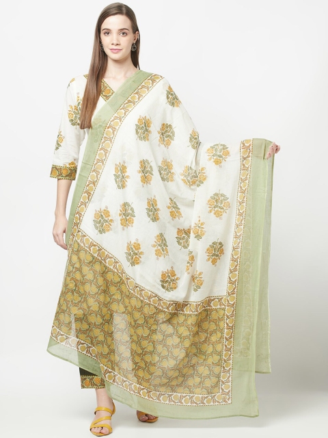 ERISHA Women Off White Floral Printed Pure Cotton Kurti with Palazzos & With Dupatta
ERISHA Women Off White Floral Printed Pure Cotton Kurti with Palazzos & With Dupatta