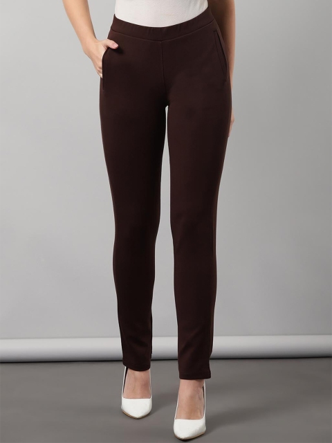 Lakshita Women Brown Solid Jeggings
