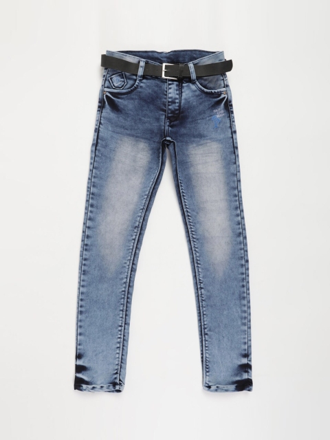 V2 Value & Variety Boys Blue Heavy Fade Jeans