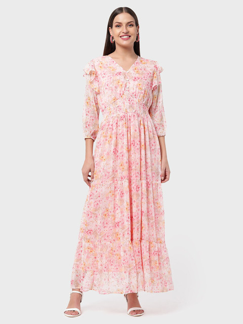 R&B Women Pink Floral Printed Maxi Dress
R&B Women Pink Floral Printed Maxi Dress