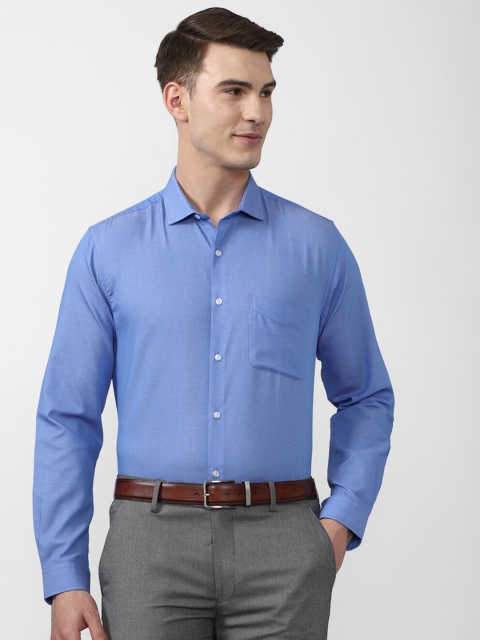 Peter England Men Blue Formal Shirt