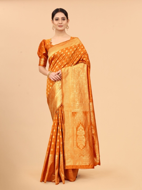 WELL WORN Gold-Toned Silk Cotton Banarasi Saree