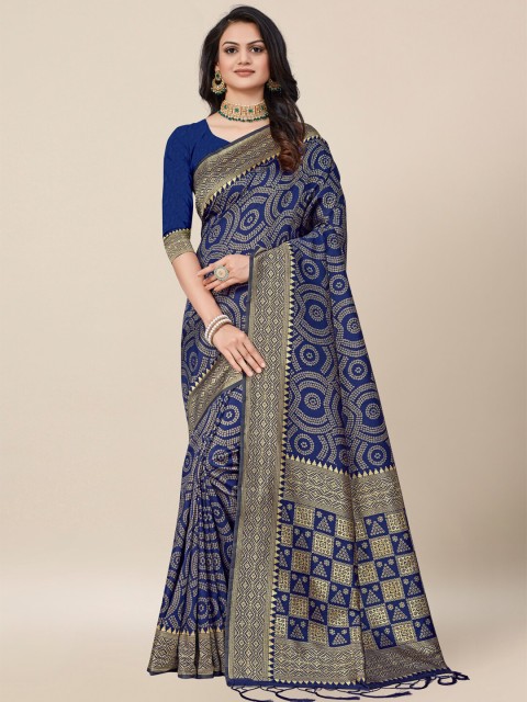 AYKA CLOTHINGS Blue & Gold-Toned Woven Design Zari Silk Cotton Heavy Work Banarasi Saree
AYKA CLOTHINGS Blue & Gold-Toned Woven Design Zari Silk Cotton Heavy Work Banarasi Saree