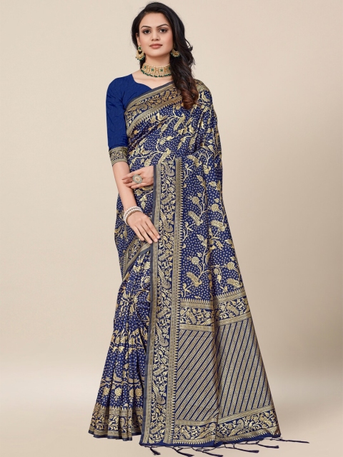 AYKA CLOTHINGS Blue & Gold-Toned Bandhani Zari Silk Cotton Heavy Work Banarasi Saree
AYKA CLOTHINGS Blue & Gold-Toned Bandhani Zari Silk Cotton Heavy Work Banarasi Saree