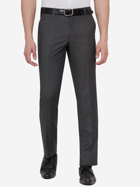 JADE BLUE Men Grey Trousers