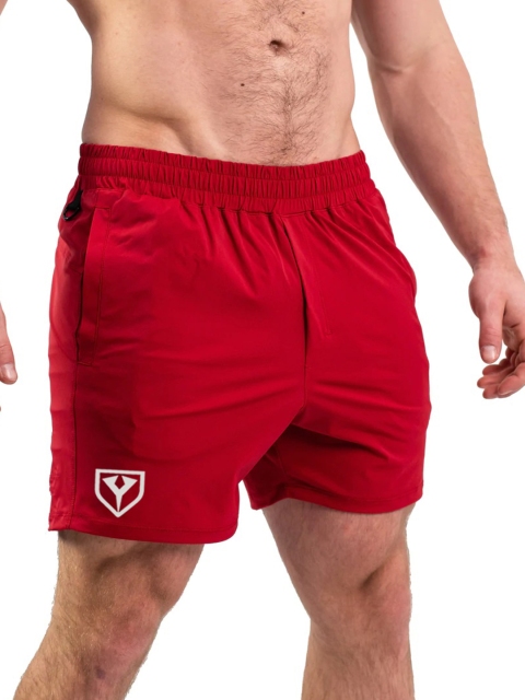 Yazole Men Red Loose Fit Training or Gym Sports Shorts