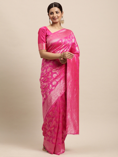 VRSALES Magenta Woven Design Zari Pure Silk Banarasi Saree with Blouse Piece
VRSALES Magenta Woven Design Zari Pure Silk Banarasi Saree with Blouse Piece