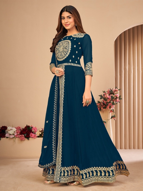 Divine International Trading Co Turquoise Blue & Gold-Toned Embroidered Unstitched Dress Material
Divine International Trading Co Turquoise Blue & Gold-Toned Embroidered Unstitched Dress Material