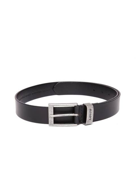 Levis Men Black Solid Genuine Leather Belt
