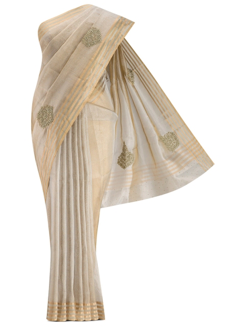 Nalli Silk Sarees Gold-Toned & Beige Ethnic Motifs Embroidered Zari Pure Cotton Saree
Nalli Silk Sarees Gold-Toned & Beige Ethnic Motifs Embroidered Zari Pure Cotton Saree