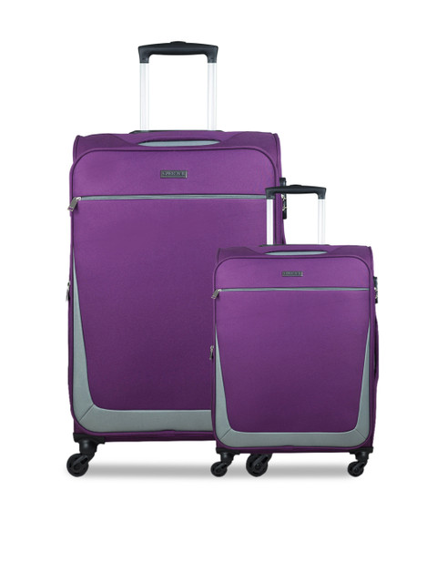 CARRIALL Set Of 2 Purple Solid Padded Large Trolley Suitcase 
CARRIALL Set Of 2 Purple Solid Padded Large Trolley Suitcase