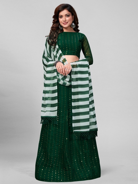Granthva Fab Green & White Embellished Sequinned Semi-Stitched Lehenga & Unstitched Blouse With Dupatta
Granthva Fab Green & White Embellished Sequinned Semi-Stitched Lehenga & Unstitched Blouse With Dupatta