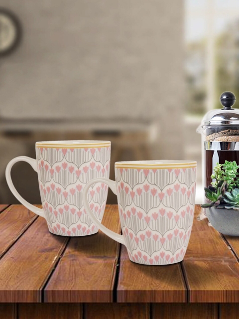 House Of Accessories Pink & Grey Floral Printed Ceramic Glossy Mugs Set of Cups and Mugs
House Of Accessories Pink & Grey Floral Printed Ceramic Glossy Mugs Set of Cups and Mugs