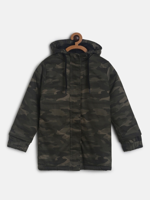 TALES & STORIES Unisex Kids Olive Green Camouflage Outdoor Padded Jacket with Patchwork
TALES & STORIES Unisex Kids Olive Green Camouflage Outdoor Padded Jacket with Patchwork