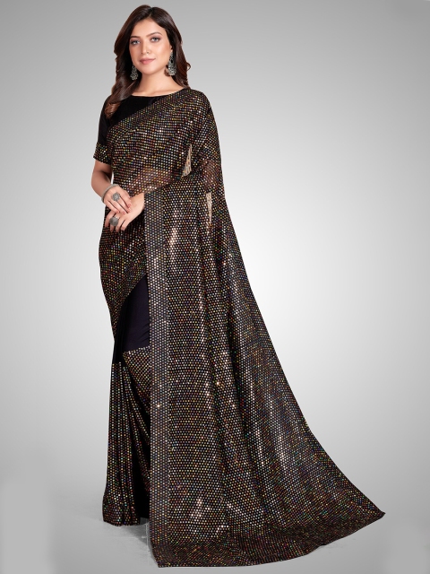 Granthva Fab Black & Gold-Toned Embellished Sequinned Pure Georgette Ready to Wear Saree
Granthva Fab Black & Gold-Toned Embellished Sequinned Pure Georgette Ready to Wear Saree