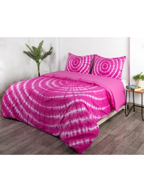 HANDICRAFT PALACE Pink Tie & Dye Printed 300 TC Double Queen Duvet Cover With 2 Pillow Covers
HANDICRAFT PALACE Pink Tie & Dye Printed 300 TC Double Queen Duvet Cover With 2 Pillow Covers