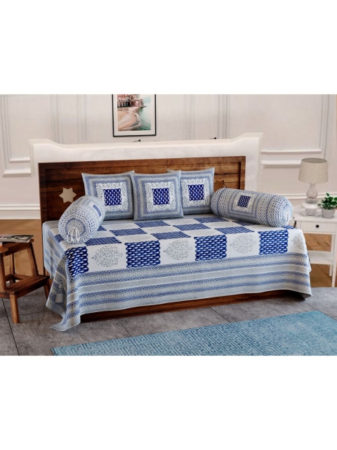 INDHOME LIFE Set Of 6 Blue & White Printed Cotton Bedsheet With Bolster & Cushion Covers
INDHOME LIFE Set Of 6 Blue & White Printed Cotton Bedsheet With Bolster & Cushion Covers