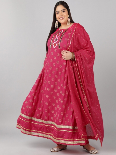 Pikasha Women Pink Ethnic Motifs Printed Gotta Patti Kurta with Palazzos & With Dupatta
Pikasha Women Pink Ethnic Motifs Printed Gotta Patti Kurta with Palazzos & With Dupatta